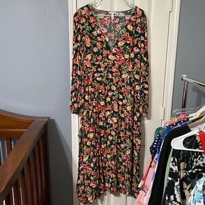Gorgeous Long Sleeve Full Length with Slit Leith Dress Size 2X